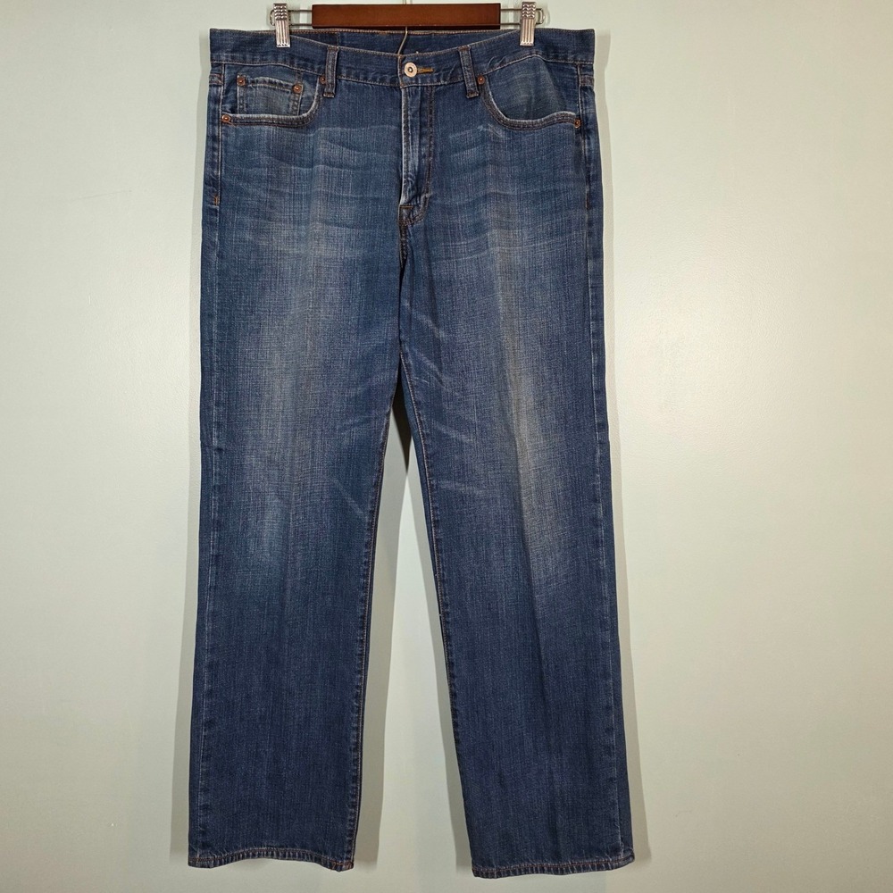 Lucky Brand Vintage Straight Jeans Mens 36x31 Blue Denim 100% Cotton 7MD1356